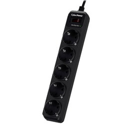 Cyberpower Regleta con interruptor B0520SC0-DE 5 Tomas de Corriente Cable 1.8 m Negra
